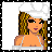 Pixel art contact sheet showing four frames of a female character with blonde hair, white headwrap, and black thigh-high boots holding a green-handled bag, alongside text reading "call me I" Single".