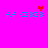 Pixelated icon with cyan text and red symbols on bright pink background showing animation changes in symbol positions.
