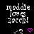 Pixelated text reads 'maddie loves zach!' with a pink heart and question mark on black background.