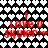Red text 'I LOVE U SKYLER:❤' on a heart-patterned background with alternating white and gray hearts, displayed in two