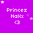 Purple background with white text 'Princez NaKx' and '<3', surrounded by small stars that change position across frames.