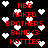 Black background with white pixelated hearts and red text reading NBB, NAKED BROTHERS BAND<3 HOTTIES arranged in vertical