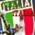 Static icon shows a person holding an Italian flag with green, white, and red vertical stripes beneath 'ITALIA' text in brown letters.