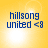 Yellow background with blue text 'hillsong united <8' and four bright white light effects in different positions across the image.
