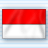 Static image of a rectangular flag with horizontal red and white stripes, bordered by thin gray lines on all sides.