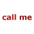 A static image displays repeated 'call me' text in brown with red accents, including partial phrases like 'at', '555-', and 'get lost', alongside of asterisks
