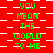Red background with white checkered pattern and green text reading "YOU MEAN THE WORLD TO ME" repeated in