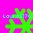 Green snowflake-shaped icon with cyan text 'LauraS176' on bright pink background, showing four distinct frame variations.