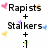 Pixelated text and colored heart shapes on a white background with gray lower-right section.