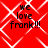 Red background with white geometric lines and black text reading 'we love frank!!!' in four quadrants.