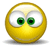 Yellow circular face with green eyes and white pupils, transitioning through multiple expressions including closed mouth, smiling, dollar sign eyes, and animated dollar signs over the mouth.