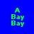 Four variations of a pixelated graphic with green text 'A Bay Bay' on blue background, each with a red horizontal bar in different positions.