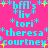 Pixelated text and symbols on a bright pink background with cyan and yellow accents.