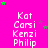 A static image with a bright pink background displays repeated text blocks and scattered star shapes in green and purple.