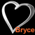 Black background with white outlined hearts and orange text reading 'Bryce' above each heart, followed by repeated 'ALL MY LOVE' in stylized font.