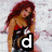 A woman with long red hair appears in multiple poses and backgrounds, some with visible text overlays.