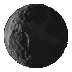 A sequence of 12 grayscale circular images showing a celestial body's surface with varying illumination and visible craters across three