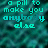 A static image with cyan text on a teal patterned background, displaying the phrase "a pill to make you anybody else" in pixelated font.