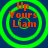 Four identical circular green-ringed icons with red text "Up Yours Liam" on a dark blue background, arranged in a