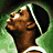A 3x3 contact sheet of pixelated animation frames featuring a man with dark skin, short hair, and a white headband, surrounded by repeated text "PAUL" and "PIERCE" in various positions and sizes against black and green backgrounds.