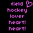 Pixelated text and a heart symbol in pink on black background, with one version showing an animated heart.