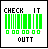 Static pixel art icon with black text and green barcode-like elements on white background.