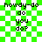 Green and white checkered background with black text reading "howdy-do do you do?" in four identical