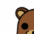 Brown bear head with black eyes and beige inner ears peeks from left, next to text 'Asl?' on white background that changes to gray.