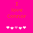 A bright pink background displays orange text reading "I love Connor" with a of white and light pink pixelated hearts below