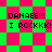 Pixelated green and pink checkered background with repeated text "DANAEE!!! I ROCKKK!" in black block letters.
