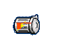 Animated sequence showing a metallic trash can with a yellow lightning bolt, opening its lid to reveal colorful geometric shapes, then being crossed out with a red prohibition symbol and 'No Junk Email!' text.