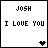 Two side-by-side pixel art frames showing text and a heart symbol with color variation between the hearts.