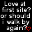 Static image of repeated text 'Love at first site? or should i walk by again?' with red heart symbols on black background.