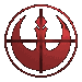 circular red icons with varying internal shapes and motion effects, displayed on a gray background