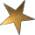 Ten golden stars with gradient shading arranged in three on a light gray background, each star having five points and varying slightly in size