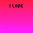 A 5x5 contact sheet of animated frames showing pixelated text and symbols changing across a pink-to-red gradient background, with visible animation effects like flickering hearts and shifting text positions.