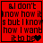 Red background with black pixelated text reading "i don't know how it's but i know how i want it to be" and a heart symbol, displayed in a of four with slight variations in the heart symbol's appearance