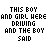 Pixelated text narrative with blue and pink lettering, repeated 'without your love I die' lines in blue script below a story about a boy and girl driving. The scene includes small pink hearts scattered among the text blocks.