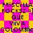 Pixelated text in black on a yellow and pink checkered background, repeating phrases like "PRISCILLA" and "ROCKSZ =]" in a pattern