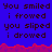 Blue background with repeated text phrases and red pixelated wave border, showing two distinct states of the same design.
