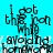Pixelated text on cyan background with partial white and black pixelation at bottom, showing repeated phrases.
