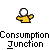 Pixelated character with white circular head and yellow torso, arms extended in two distinct poses against gray background.