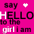 A static contact sheet of six animated frames showing a pink background with repeated text and heart symbols in black, white, and pink pixelated fonts.