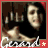 Animated contact sheet of a person in dark clothing making hand gestures with text "Gerard" and small stars on red background across five frames.