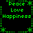 Green pixelated text and symbols arranged in a on black background, with repeated words and asterisks forming a symmetrical pattern