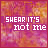 identical pixelated frames showing a pink and orange textured background with white text reading 'SHEAPIT'S not me' in two lines