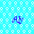 Four identical blue 'A' and 'N' letter icons arranged in a on a light blue background with white circular patterns