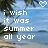 Animated contact sheet of 24 frames showing a beach scene with text 'i wish it was Summer all year' and heart icons, where the word 'Summer' cycles through yellow, white, and red colors across frames.