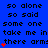 Blue background with repeated black text "so alone so said some one take me in there arms" and red star-like symbols scattered across the image.