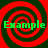 Four identical red and green spiral patterns arranged in a with the word 'Example' overlaid on each quadrant